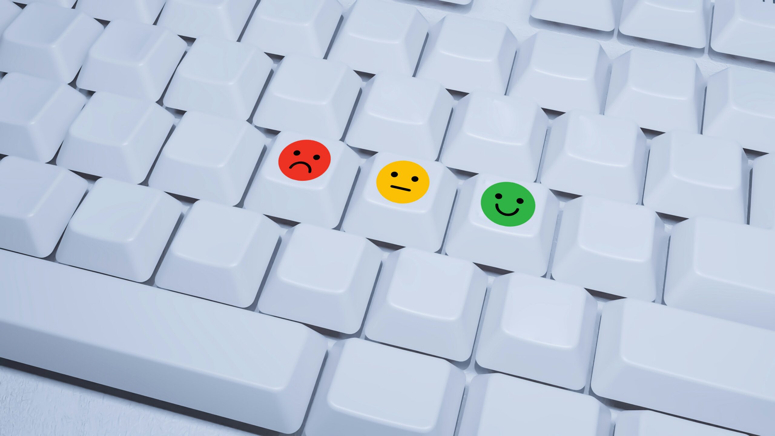 Keyboard with smiley faces on it